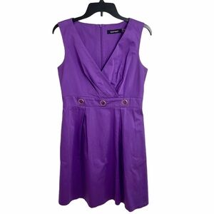 Ellen Tracy Purple Fit & Flare Dress Sz 8 Women’s